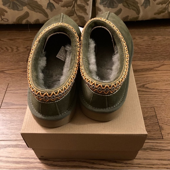 UGG TASMAN BURNT OLIVE SUEDE SHOES WOMEN'S SLIPPERS 5955 - Picture 2 of 7